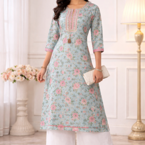 Cotton Printed Kurti Set
